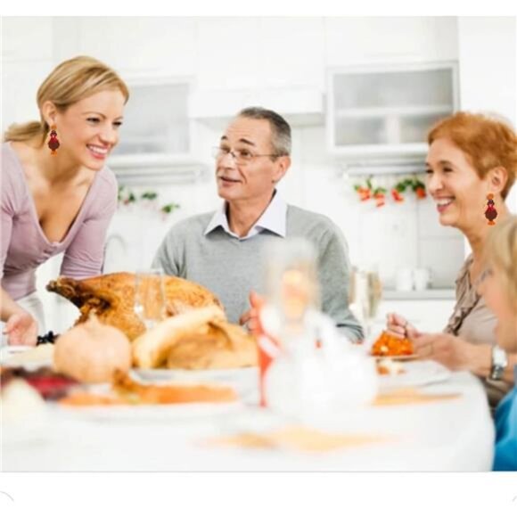 Handmade Thanksgiving Earrings - Pumpkin, Turkey, Maple Leaf - Picture 5 of 8